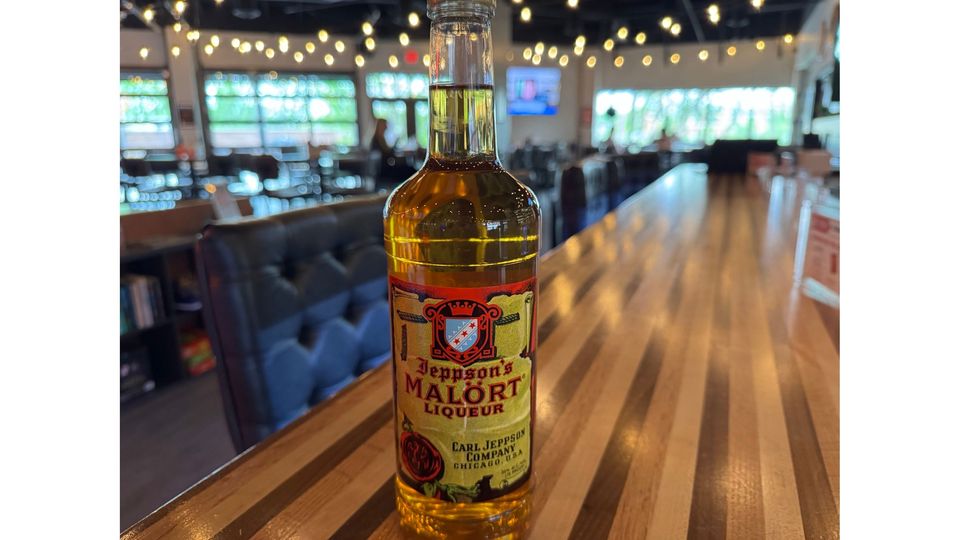 A visualization of the menu item "Malort"
