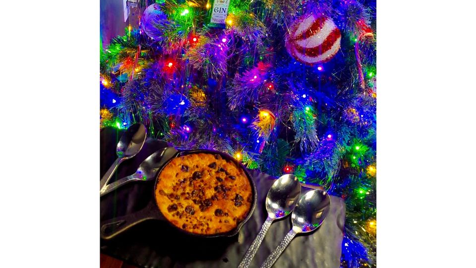 A visualization of the menu item "Chocolate Chip Cookie Skillet"