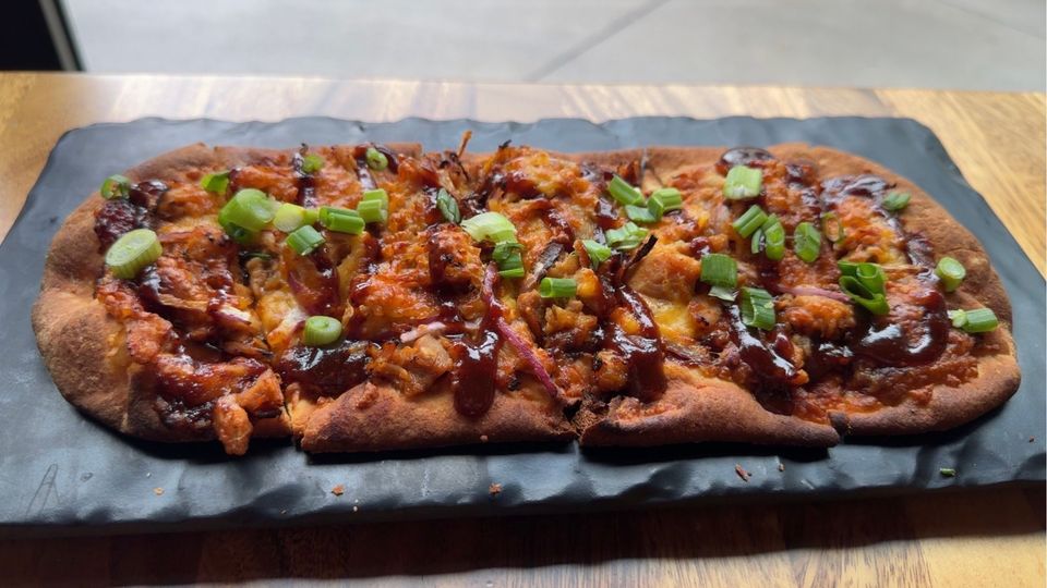 A visualization of the menu item "BBQ Chicken Flatbread"