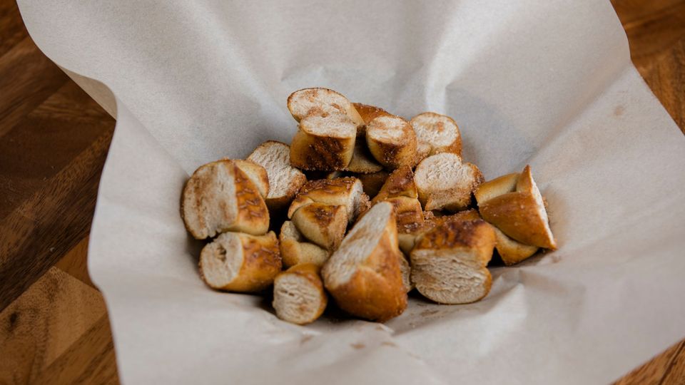 A visualization of the menu item "Cinnamon Sugar Pretzel Bites"