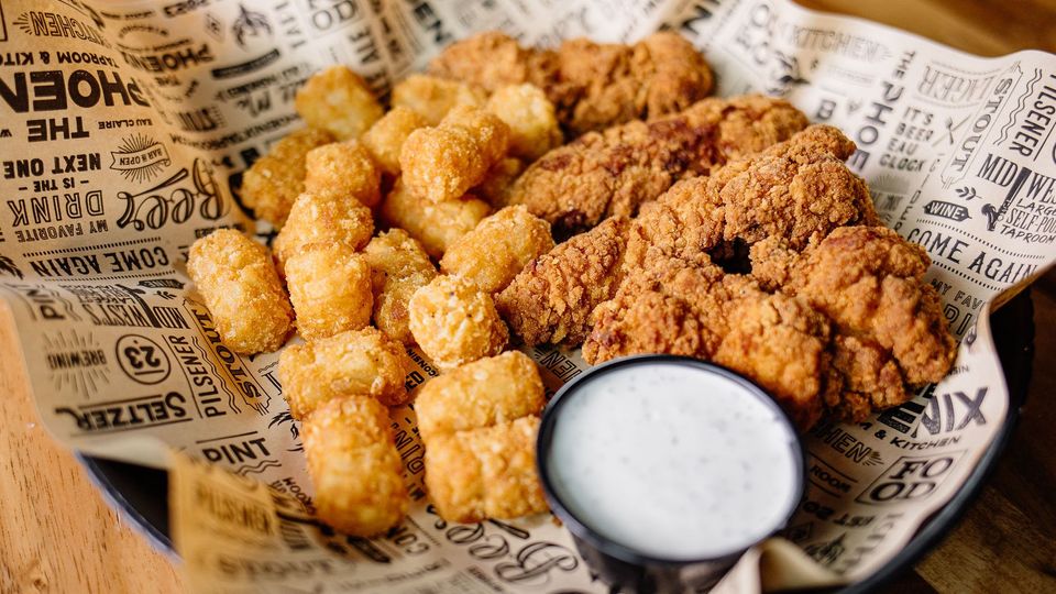 A visualization of the menu item "Chicken Tenders Basket (4pc)"