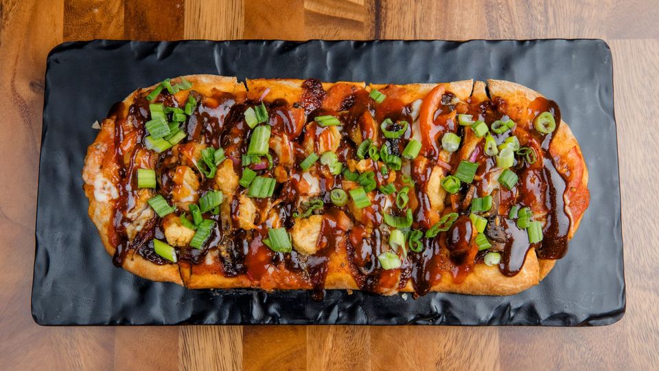 A visualization of the menu item "Korean BBQ Flatbread"