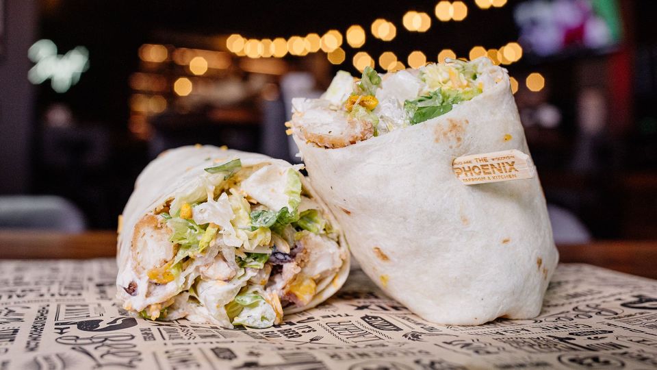 A visualization of the menu item "Southwest Wrap"