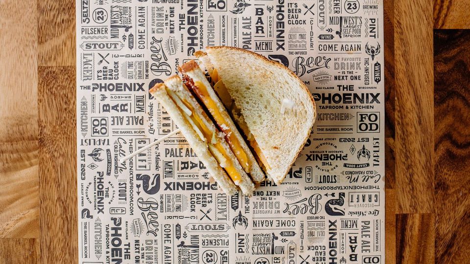 A visualization of the menu item "Apple Grilled Cheese"