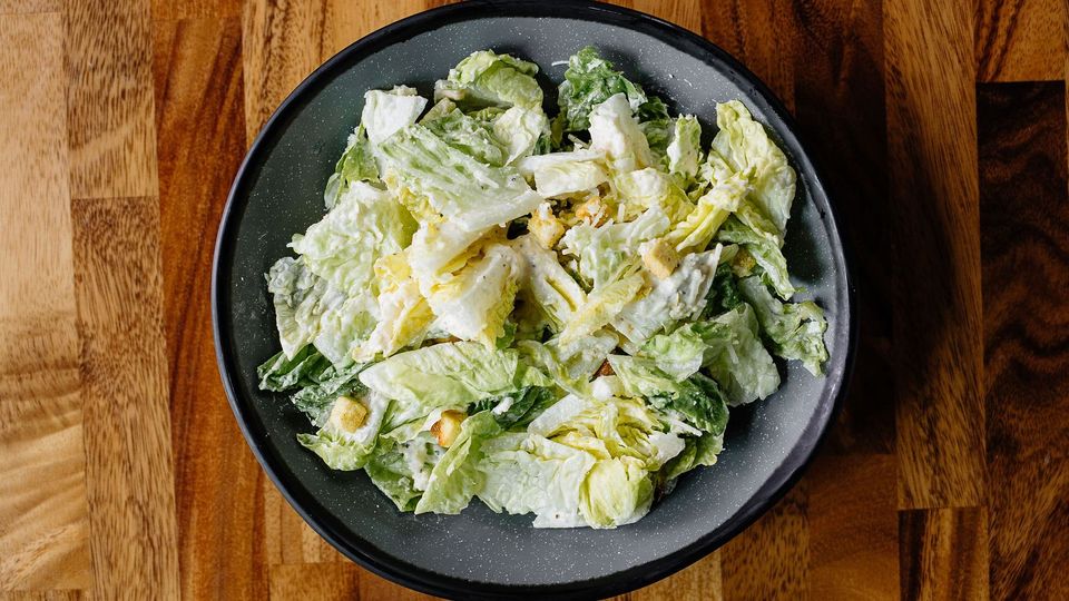 A visualization of the menu item "Caesar Salad"