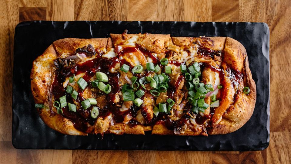 A visualization of the menu item "Korean BBQ Flatbread"