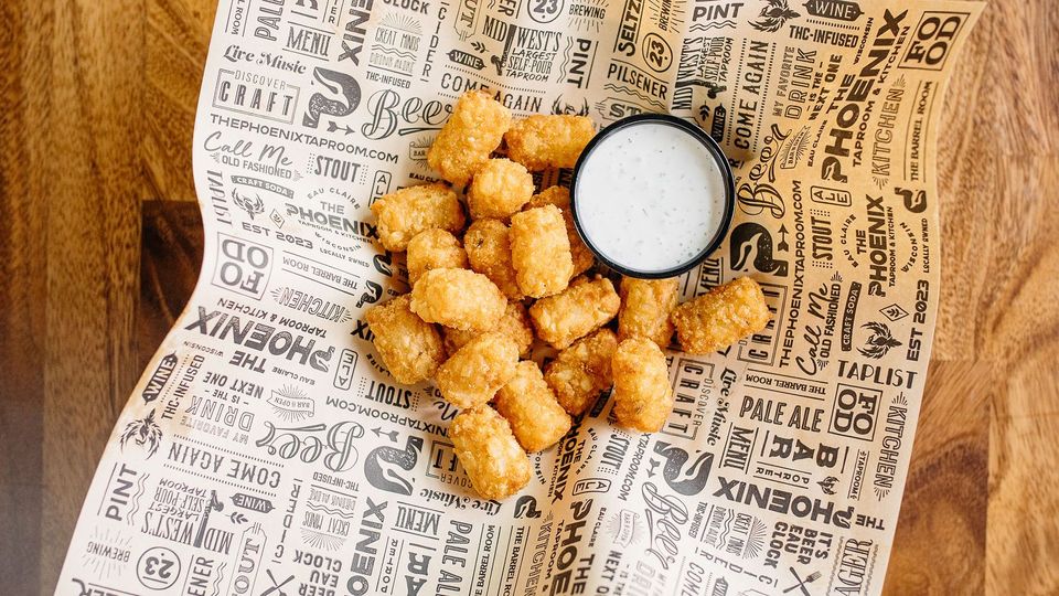 A visualization of the menu item "Tots"