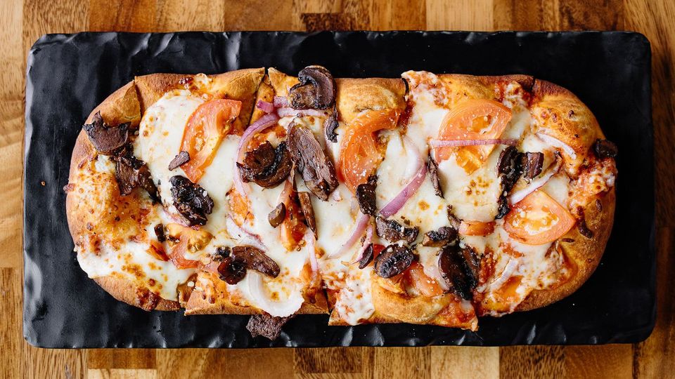 A visualization of the menu item "Veggie Flatbread"