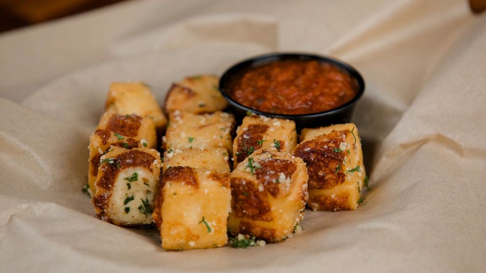 A visualization of the menu item "Garlic Parmesan Cheese Curds"