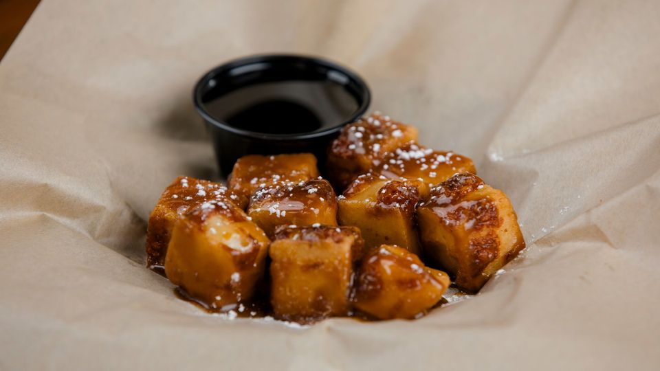 A visualization of the menu item "Pancake Cheese Curds"