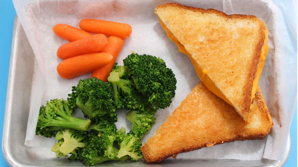 A visualization of the menu item "Grilled Cheese"