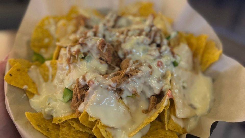 A visualization of the menu item "Phoenix Loaded Nachos"