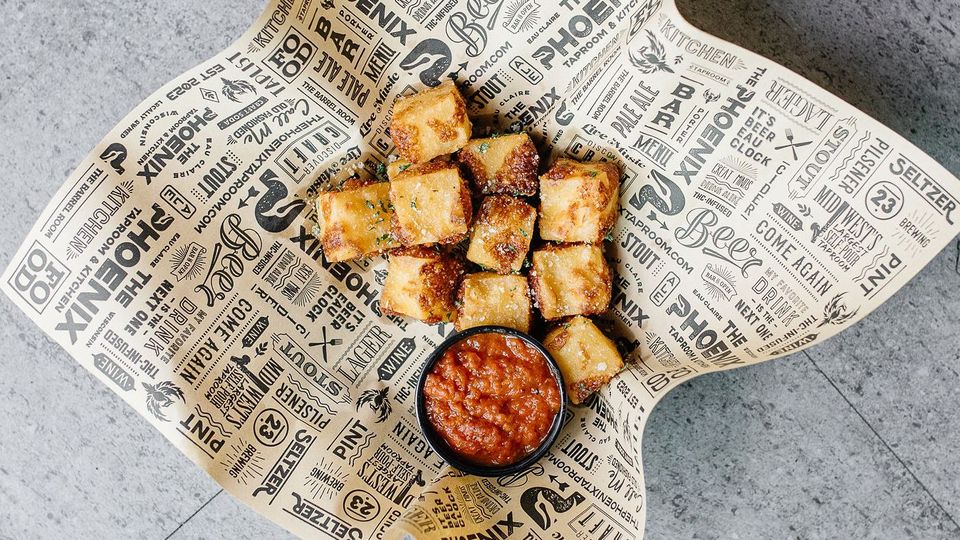 A visualization of the menu item "Garlic Parmesan Cheese Curds"