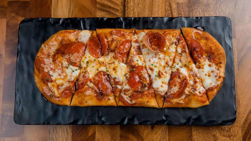 A visualization of the menu item "Hot Honey & Pepperoni Flatbread"