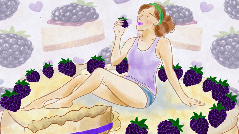 A visualization of the menu item "Absolutely No Self-Control - Blackberry"