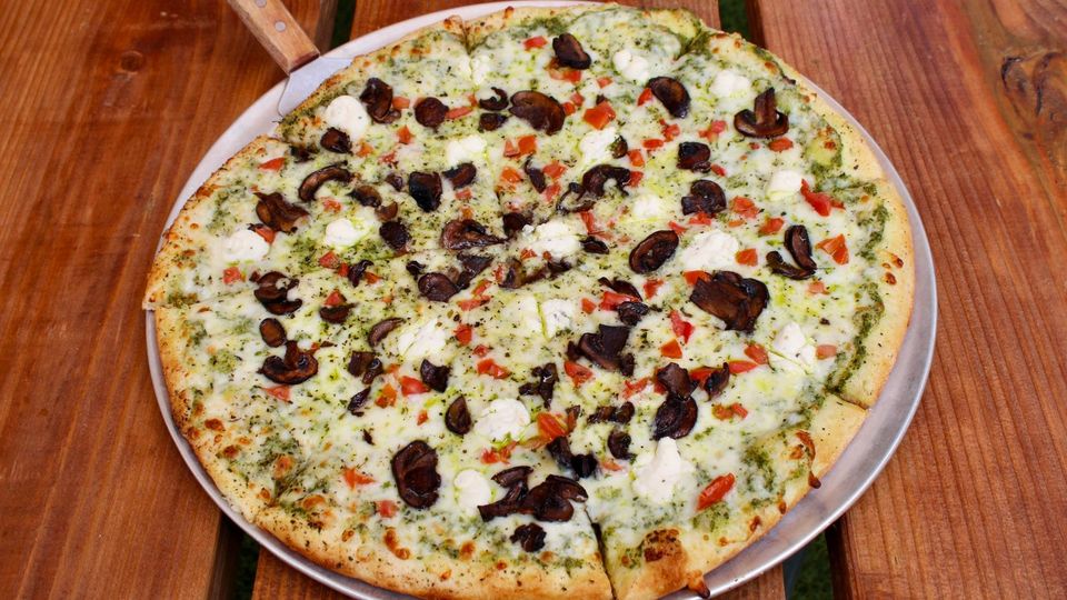 A visualization of the menu item "Herb Pesto"