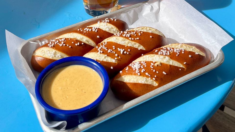 A visualization of the menu item "Oktoberfest German pretzel sticks"