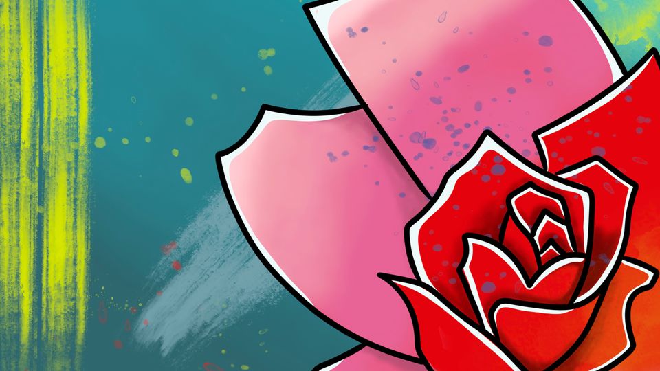 A visualization of the menu item "A Rose by Any Other Gose"