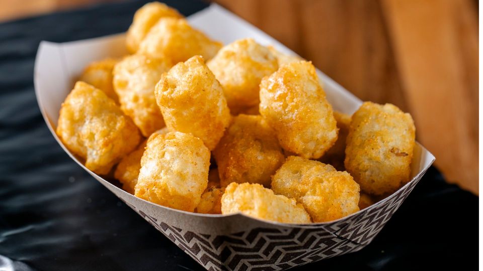 A visualization of the menu item "Tots"