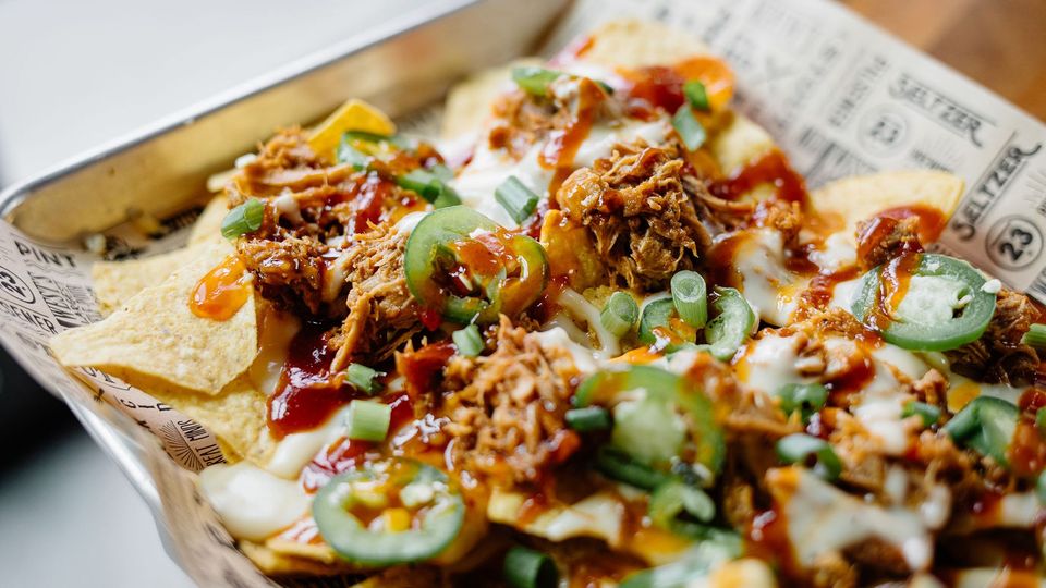 A visualization of the menu item "Phoenix Loaded Nachos"