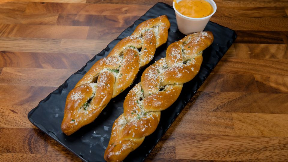 A visualization of the menu item "Bavarian Pretzels"