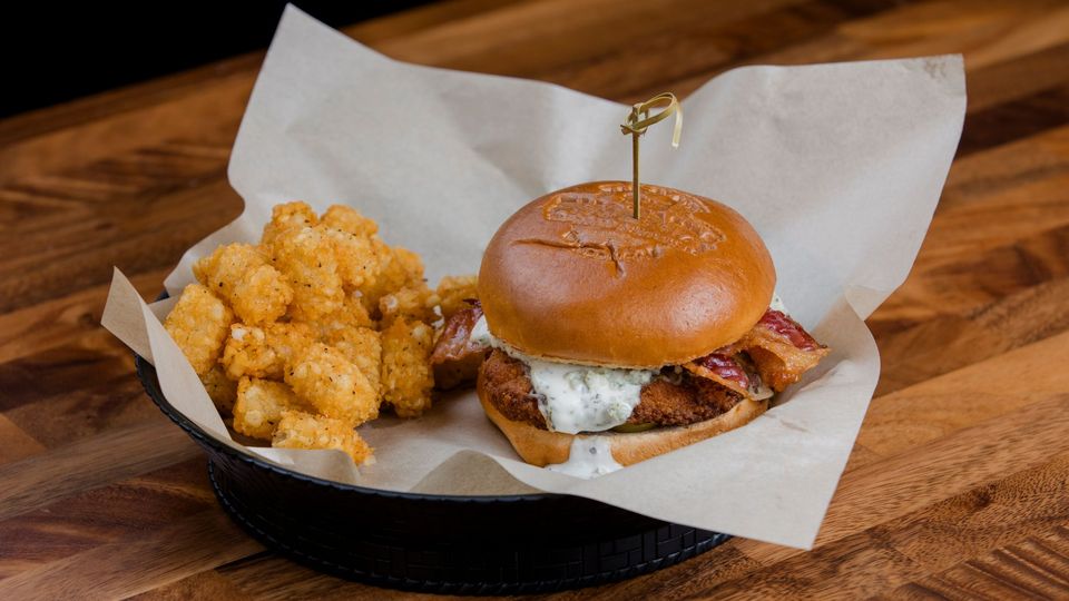 A visualization of the menu item "Buffalo Chicken Sandwich"